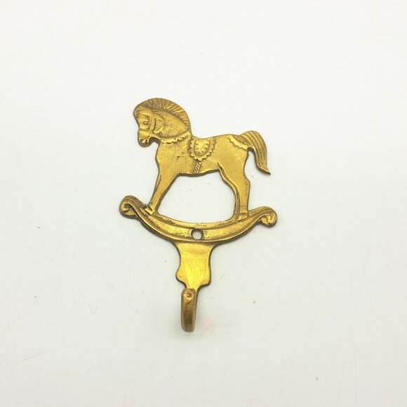 Brass Horse Coat Hook - Picture 1 of 11